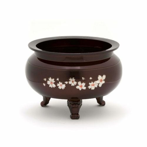 桜彫木上香炉(紫檀色)5寸 | KOSEI NET SHOP